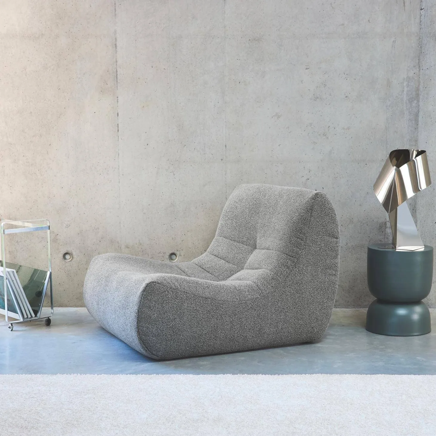 Fauteuil boucléstof Sokol 1 zitplaats