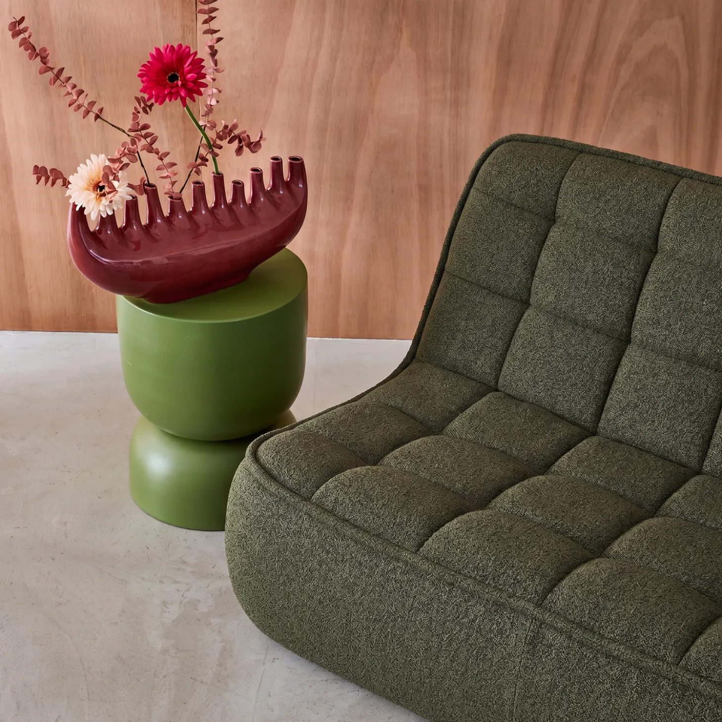 Fauteuil bouclé stof 2 zitplaatsen