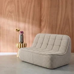 Fauteuil bouclé stof 2 zitplaatsen