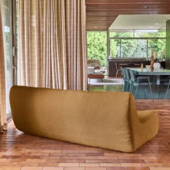 Fauteuil boucléstof 3 zitplaatsen