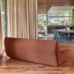 Fauteuil boucléstof 3 zitplaatsen