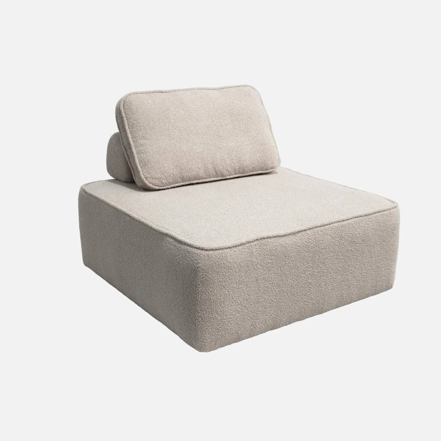 Fauteuil boucléstof 1 zitplaats