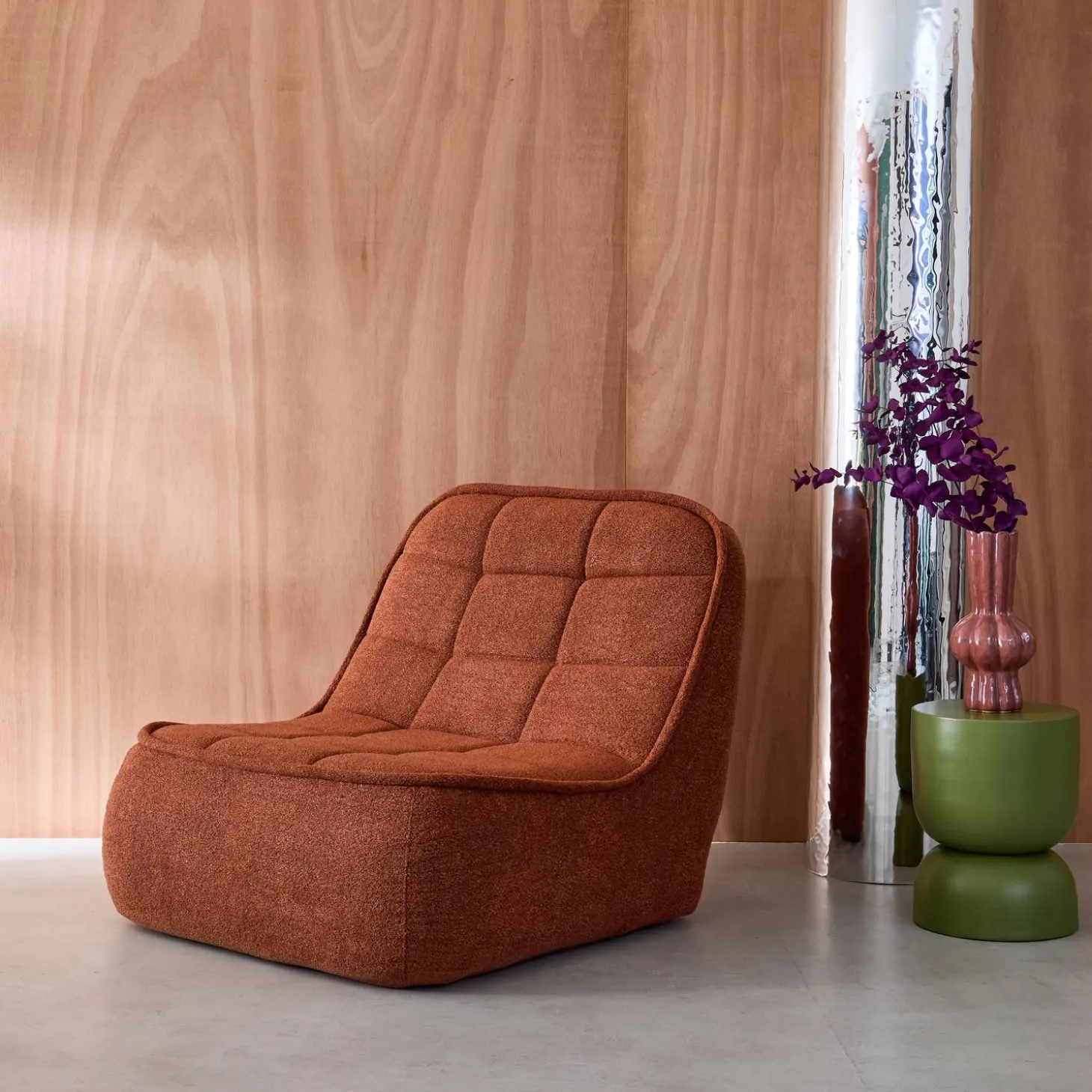 Fauteuil bouclé stof 1 zitplaats