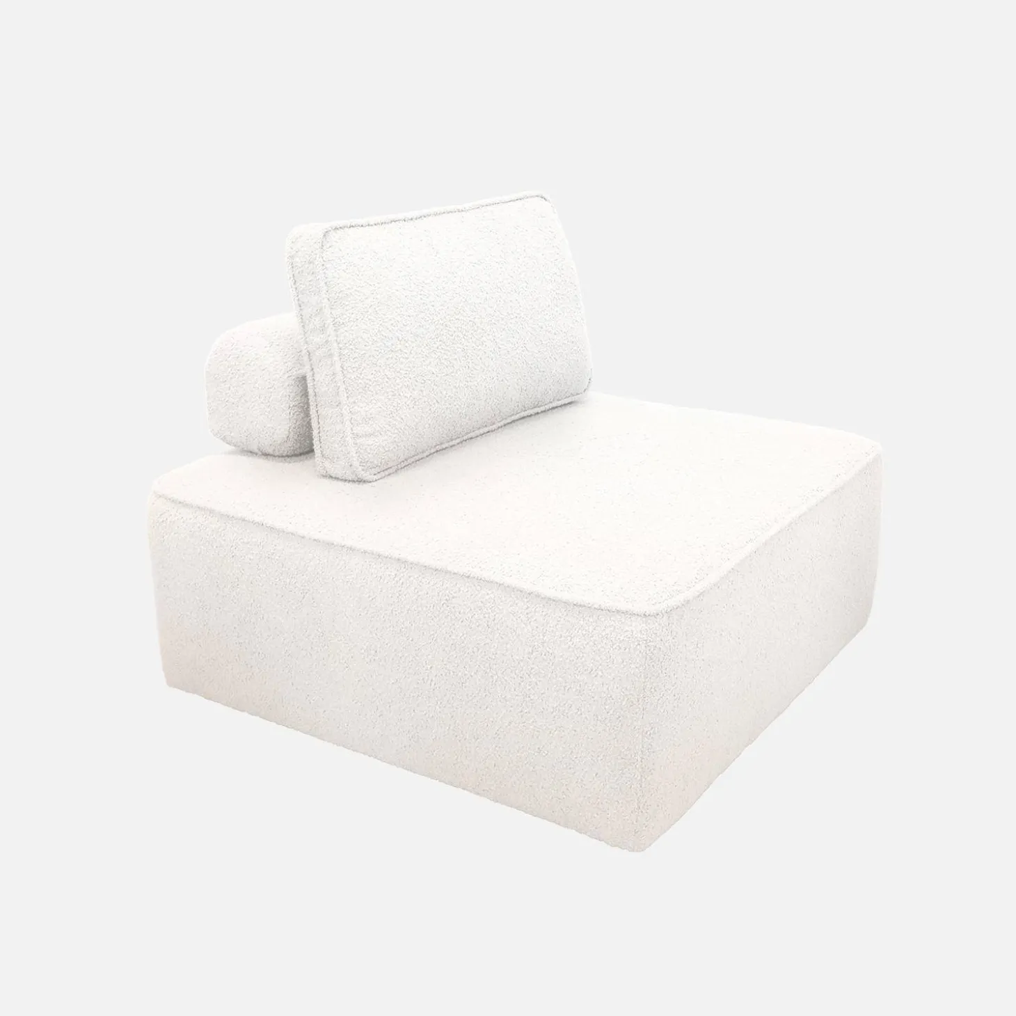 Fauteuil boucléstof 1 zitplaats