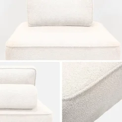 Fauteuil boucléstof 1 zitplaats
