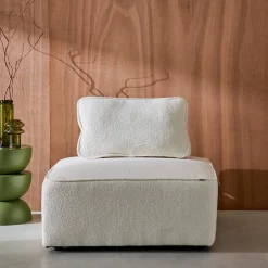 Fauteuil boucléstof 1 zitplaats