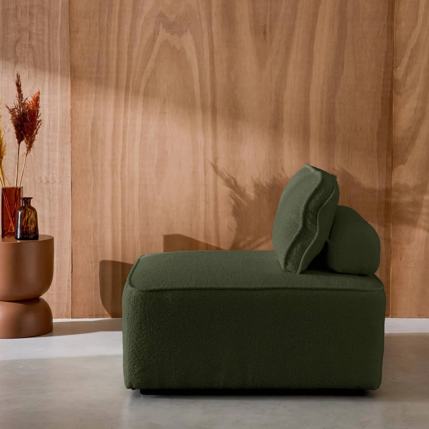 Fauteuil boucléstof 1 zitplaats