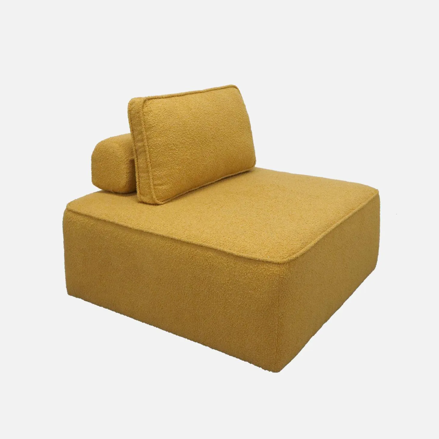 Fauteuil boucléstof 1 zitplaats