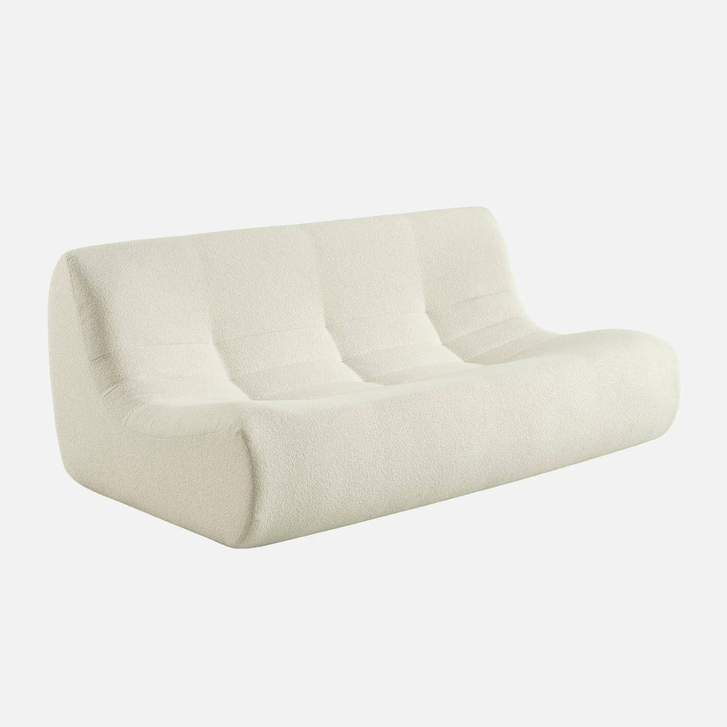 Fauteuil boucléstof 3 zitplaatsen