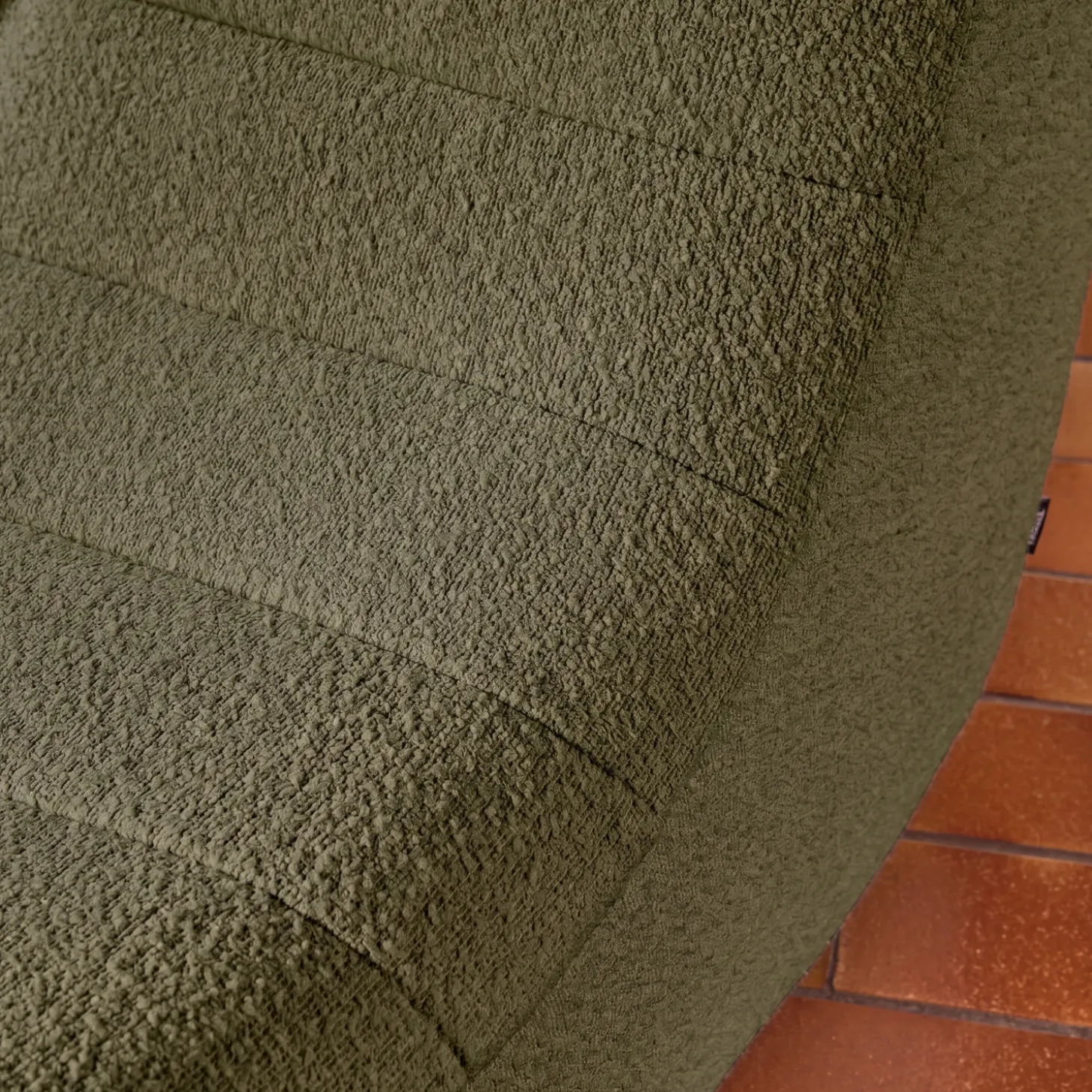 Fauteuil boucléstof 2 zitplaatsen