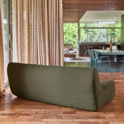 Fauteuil boucléstof 3 zitplaatsen