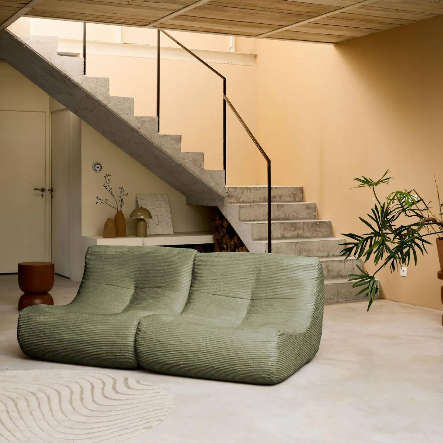 Fauteuil corduroy Sokol 1 zitplaats (set van 2)