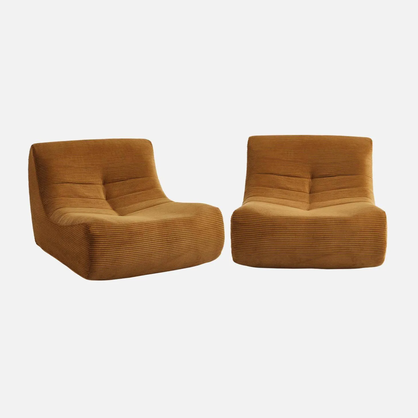 Fauteuil corduroy Sokol 1 zitplaats (set van 2)