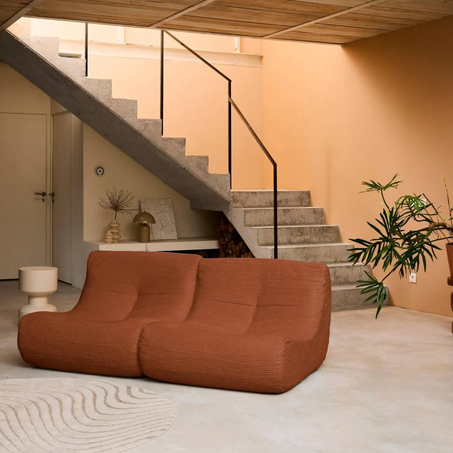 Fauteuil corduroy Sokol 1 zitplaats (set van 2)