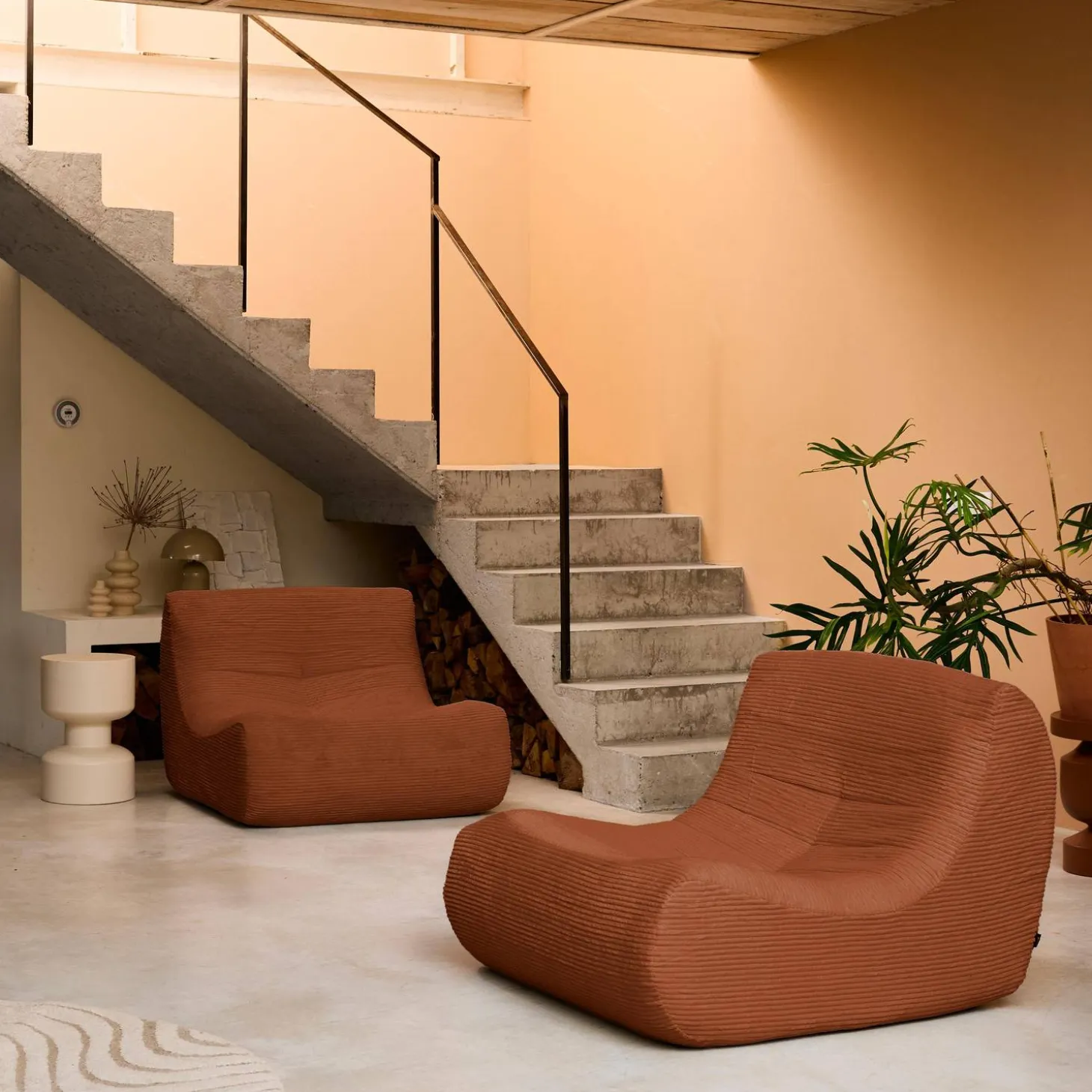 Fauteuil corduroy Sokol 1 zitplaats (set van 2)