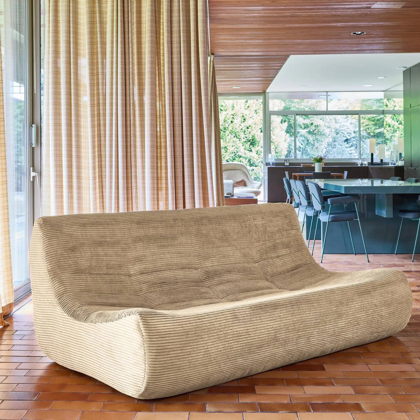 Fauteuil corduroy 3 zitplaatsen