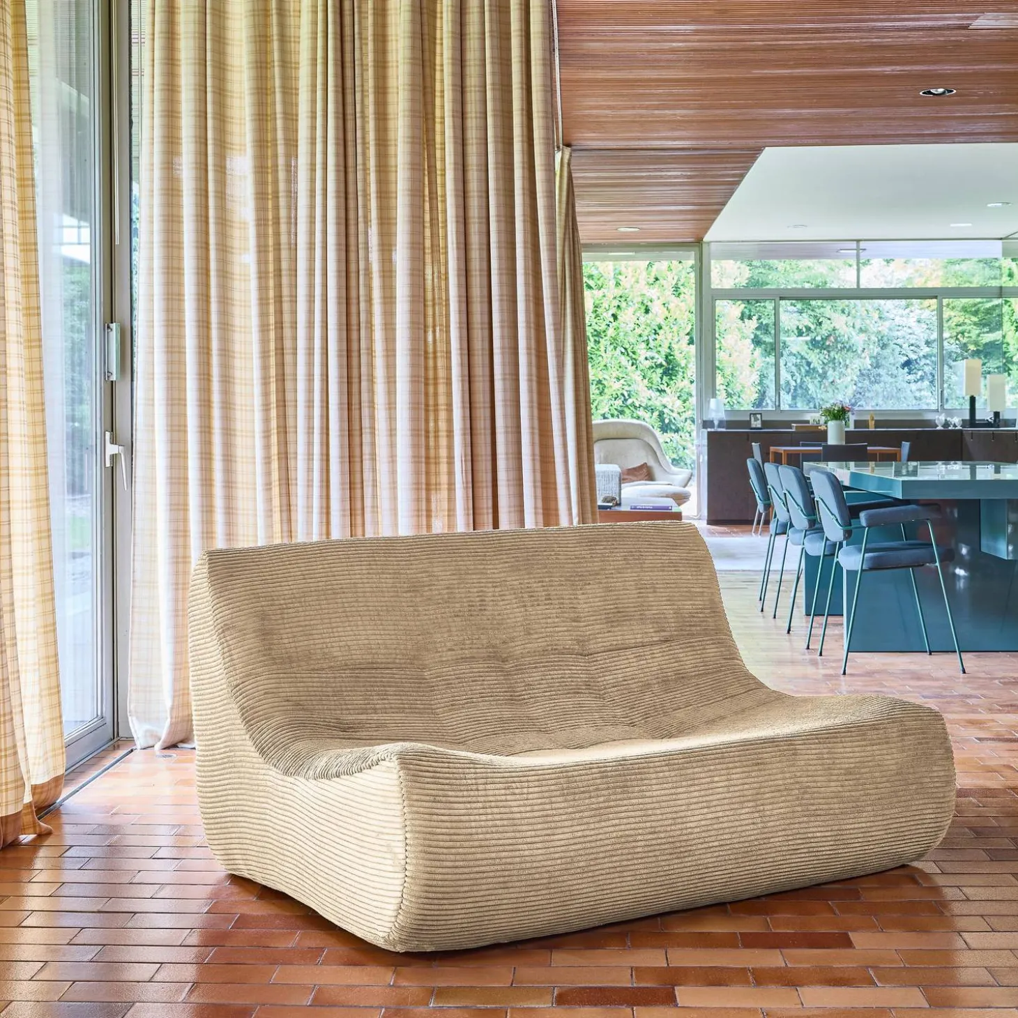 Fauteuil corduroy 2 zitplaatsen