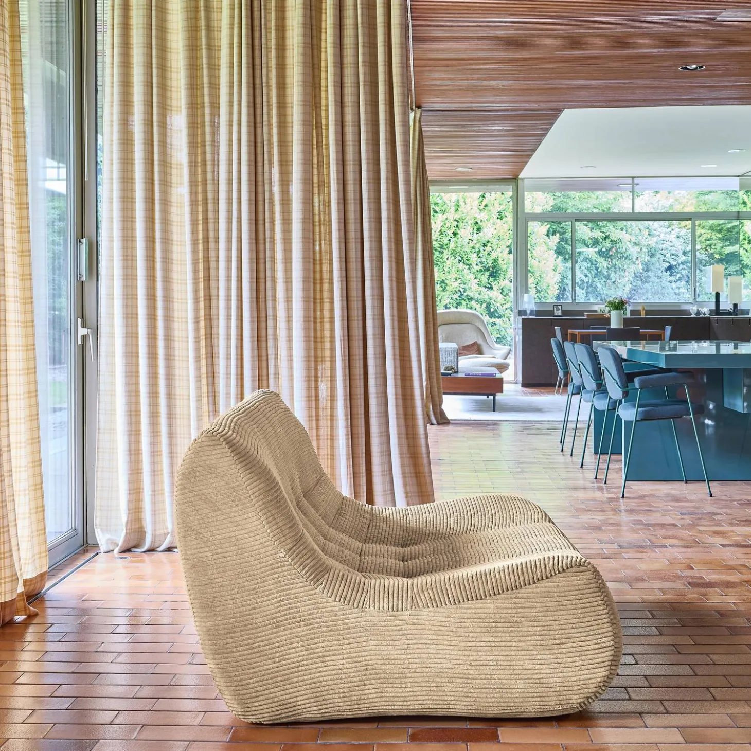 Fauteuil corduroy 2 zitplaatsen