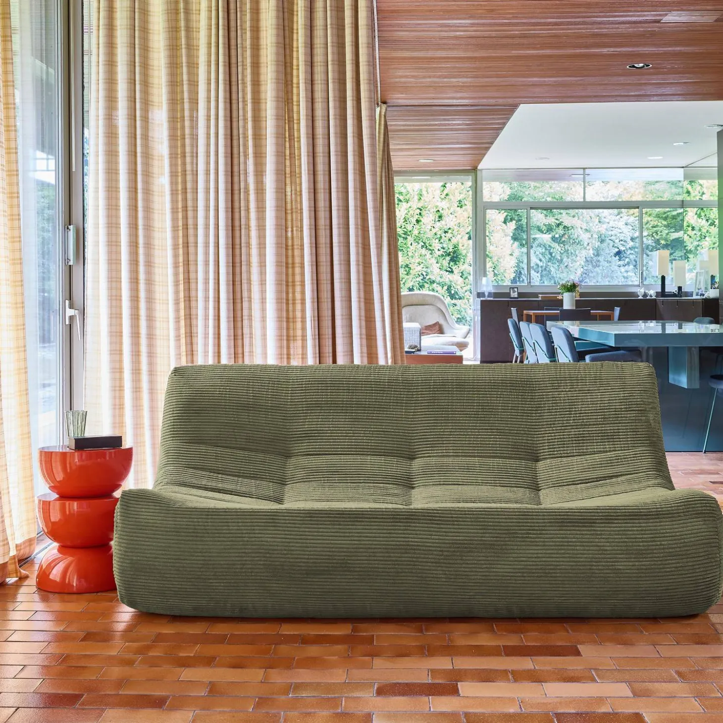 Fauteuil corduroy 3 zitplaatsen