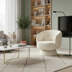Fauteuil 360° draaibaar in stof