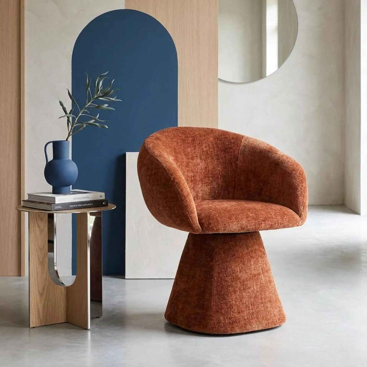 Fauteuil 180° draaibaar van katoen