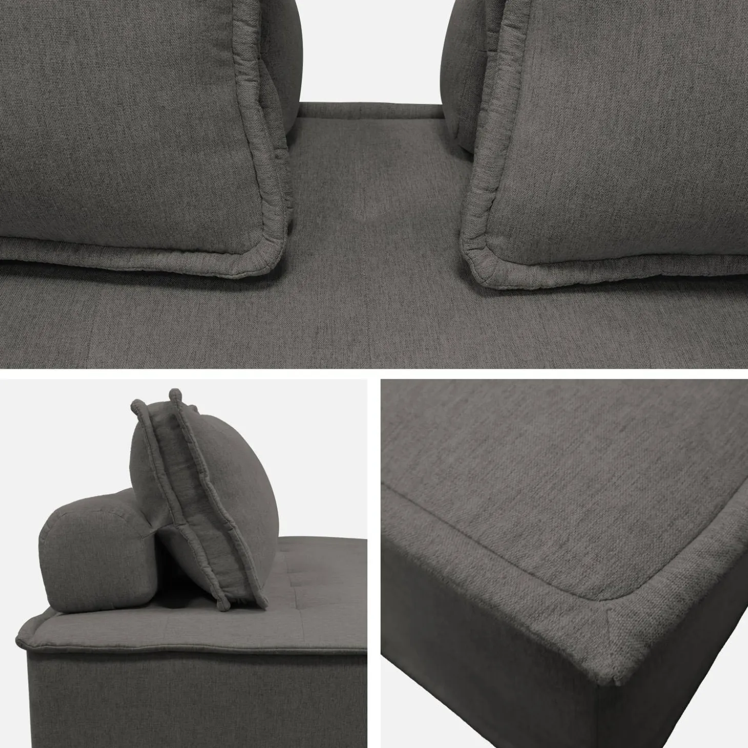 Fauteuil en modulaire 2-zitsbank in stof