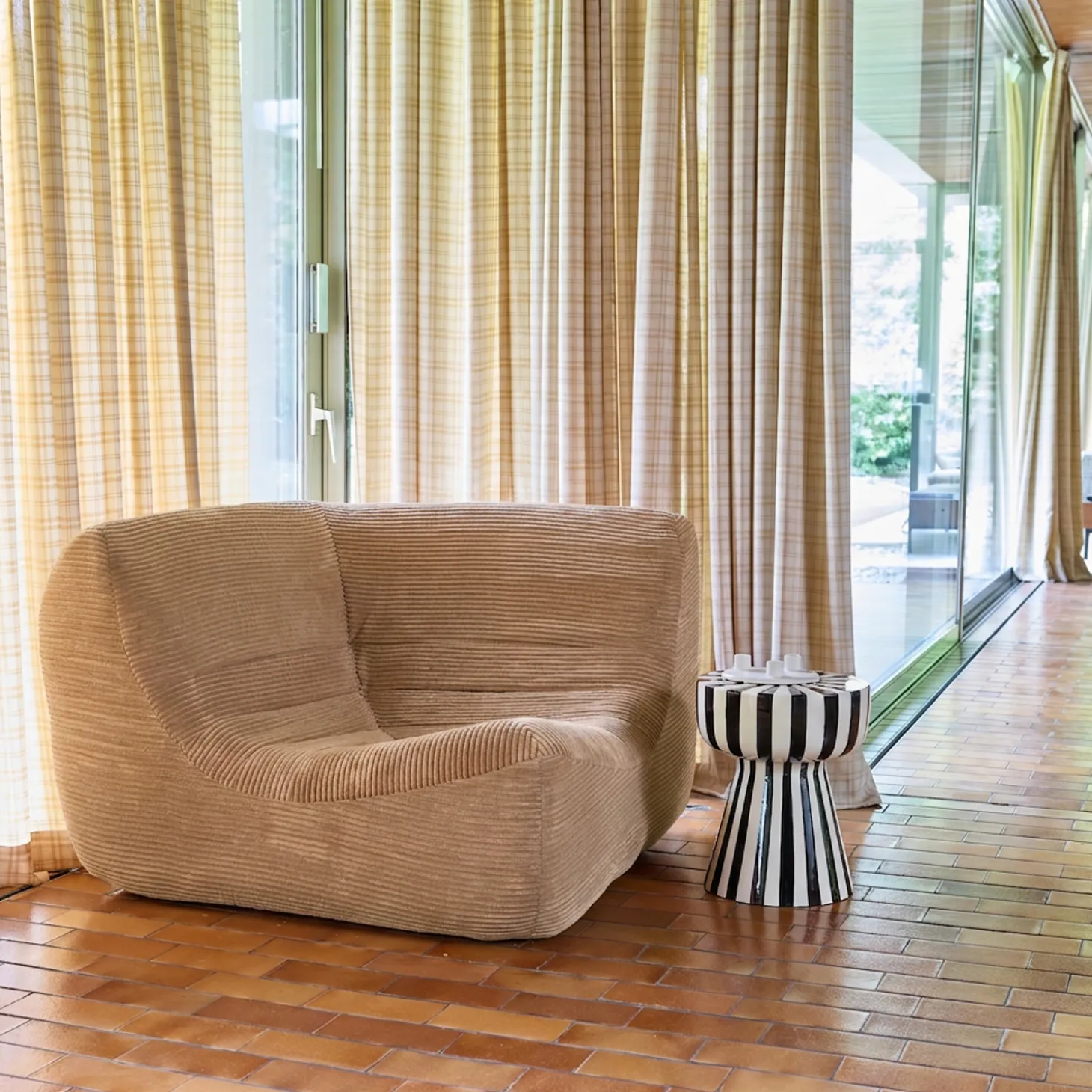 Fauteuil hoek corduroy 1 zitplaats