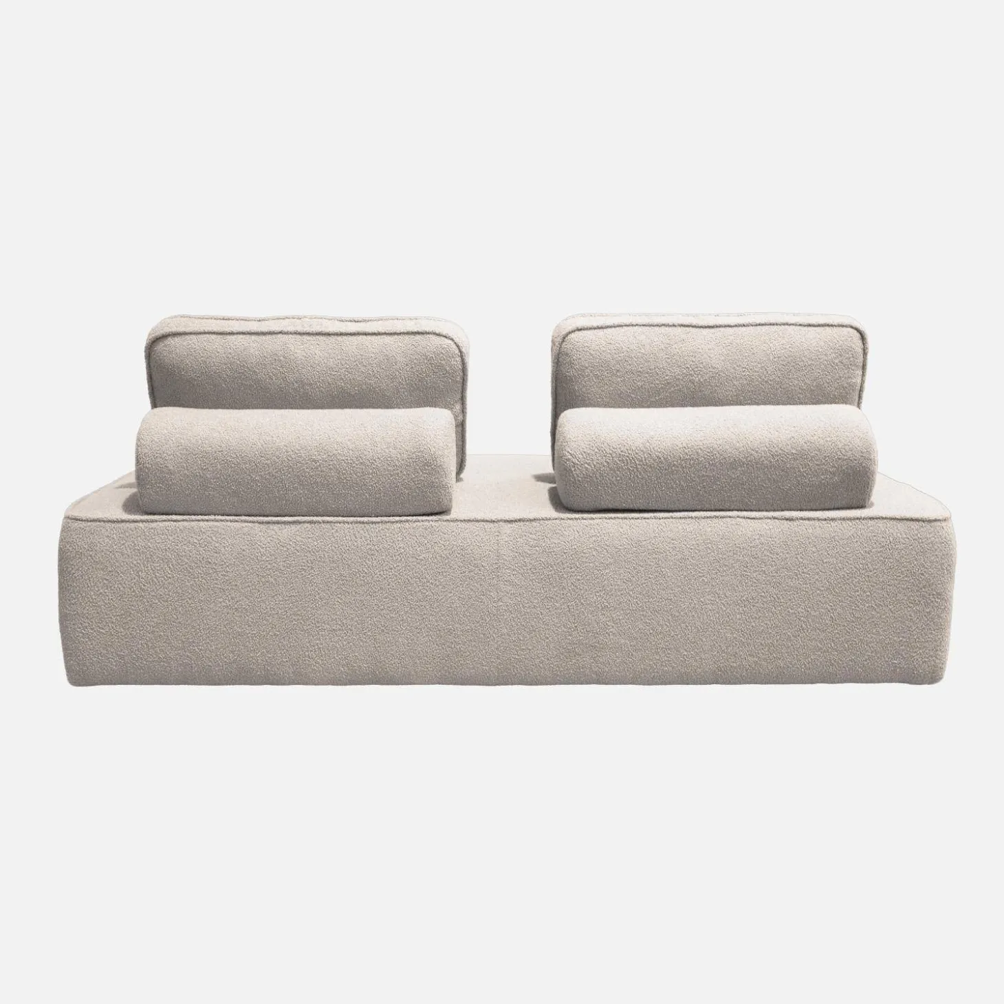 Fauteuil in boucléstof 2 zitplaatsen