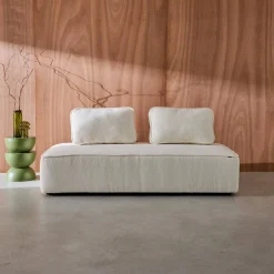 Fauteuil in boucléstof 2 zitplaatsen