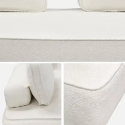 Fauteuil in boucléstof 2 zitplaatsen