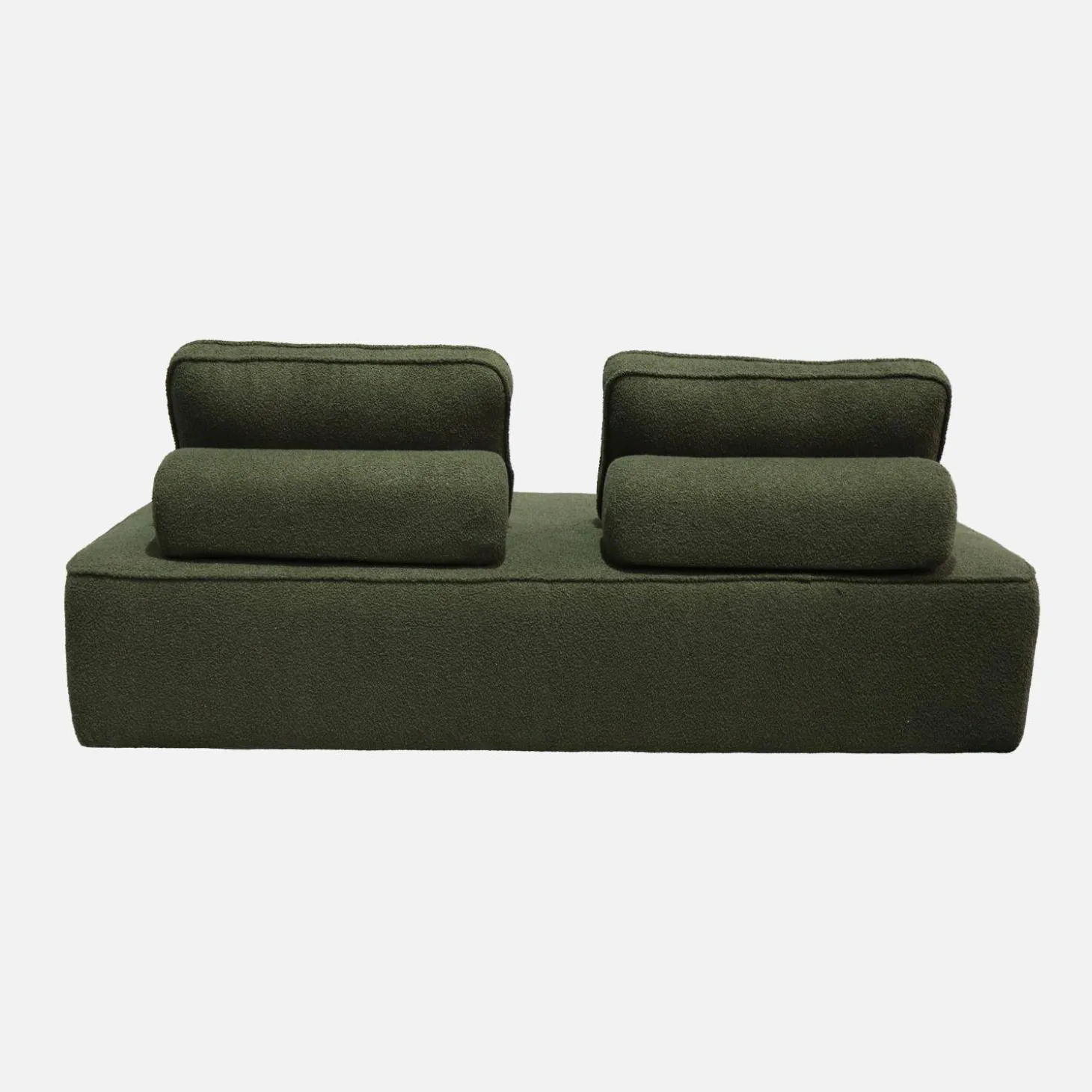 Fauteuil in boucléstof 2 zitplaatsen