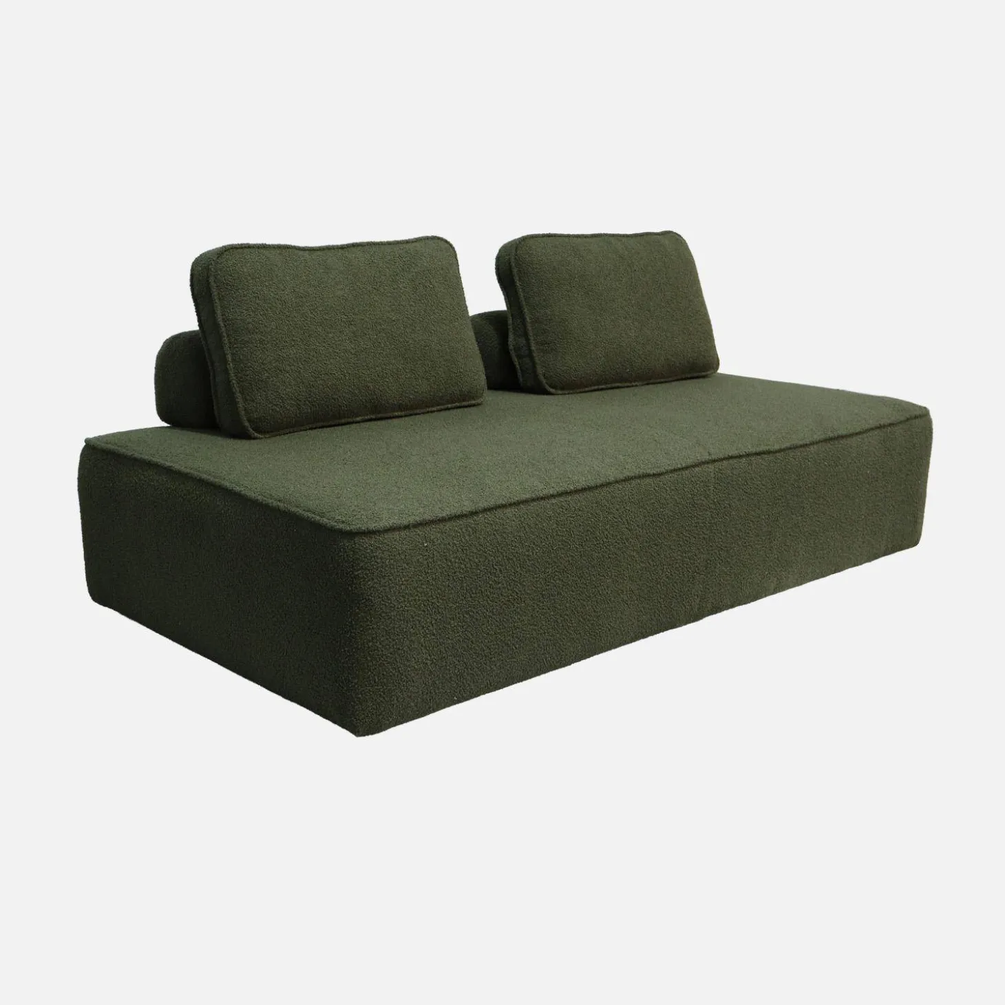 Fauteuil in boucléstof 2 zitplaatsen