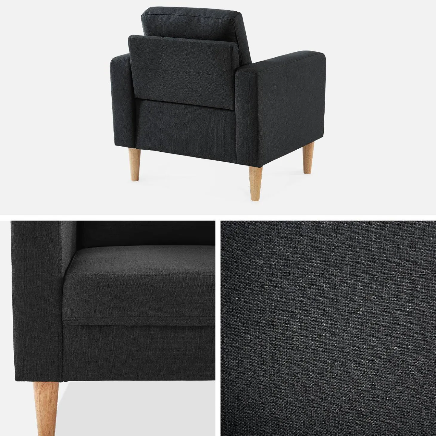 Fauteuil met houten poten