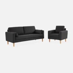 Fauteuil met houten poten