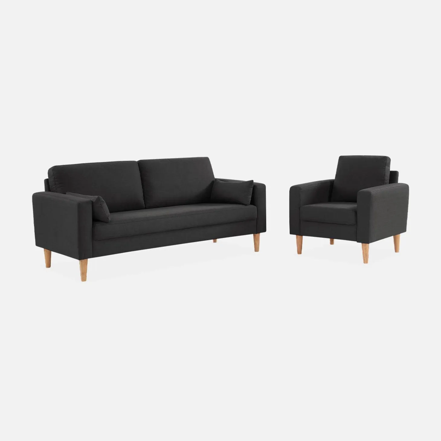 Fauteuil met houten poten
