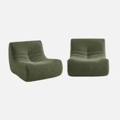 Fauteuils alpaca-effect stof Sokol 1 zitplaats (set van 2)