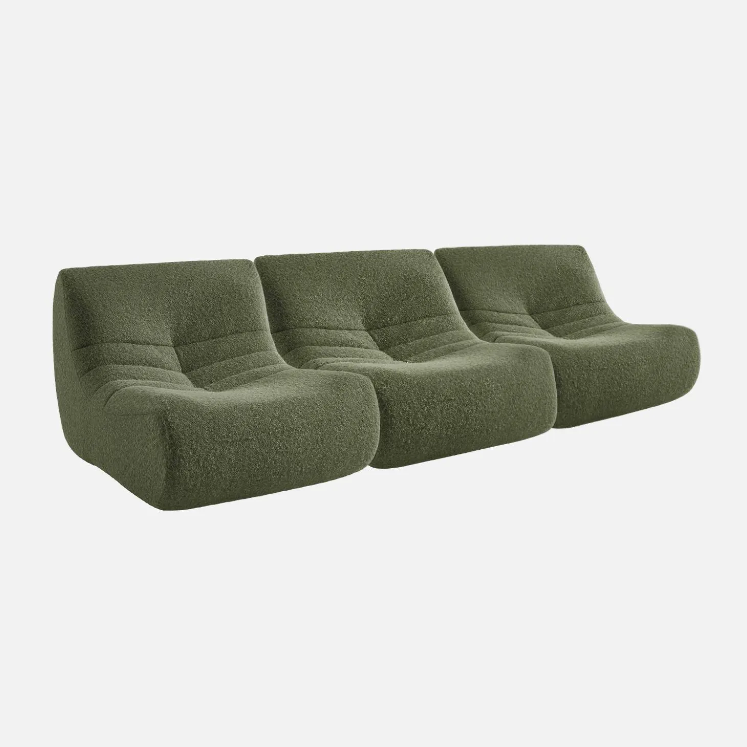 Fauteuils alpaca-effect stof Sokol 1 zitplaats (set van 3)