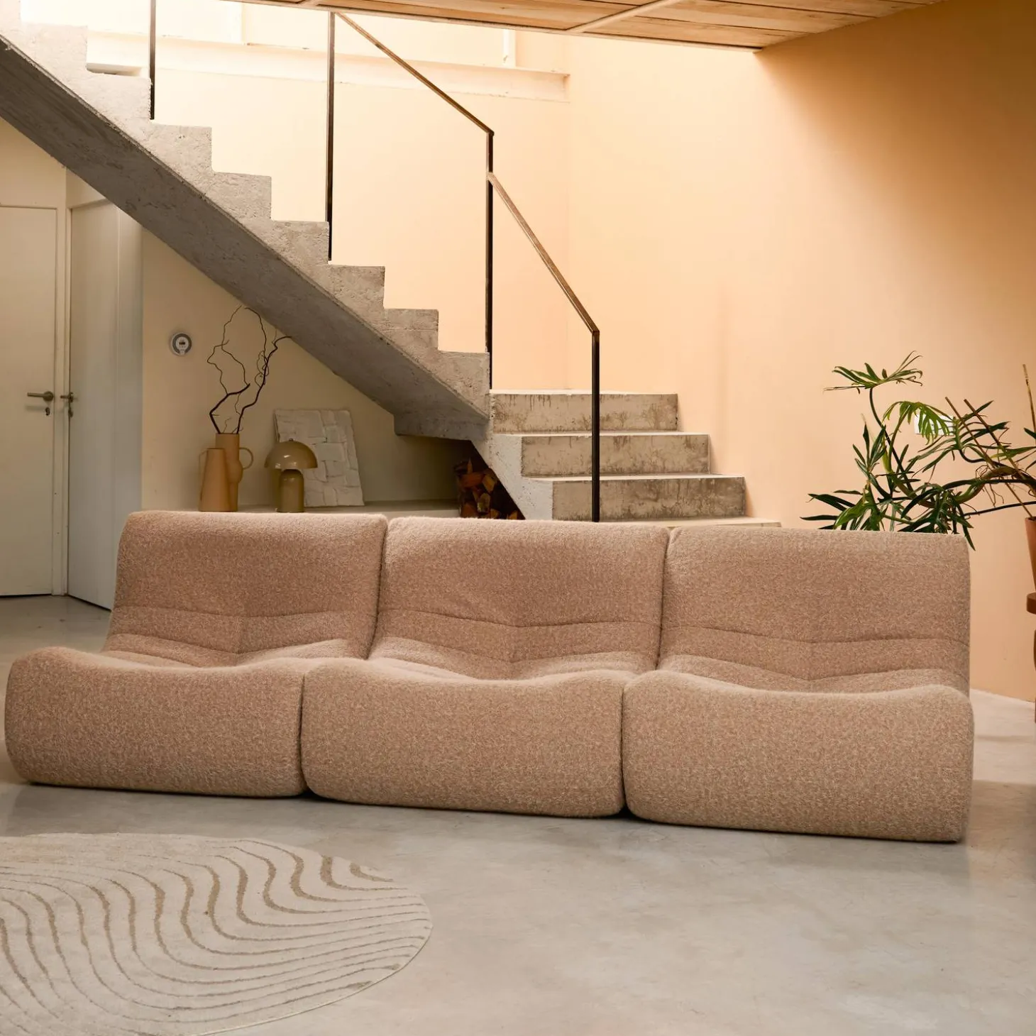 Fauteuils alpaca-effect stof Sokol 1 zitplaats (set van 3)
