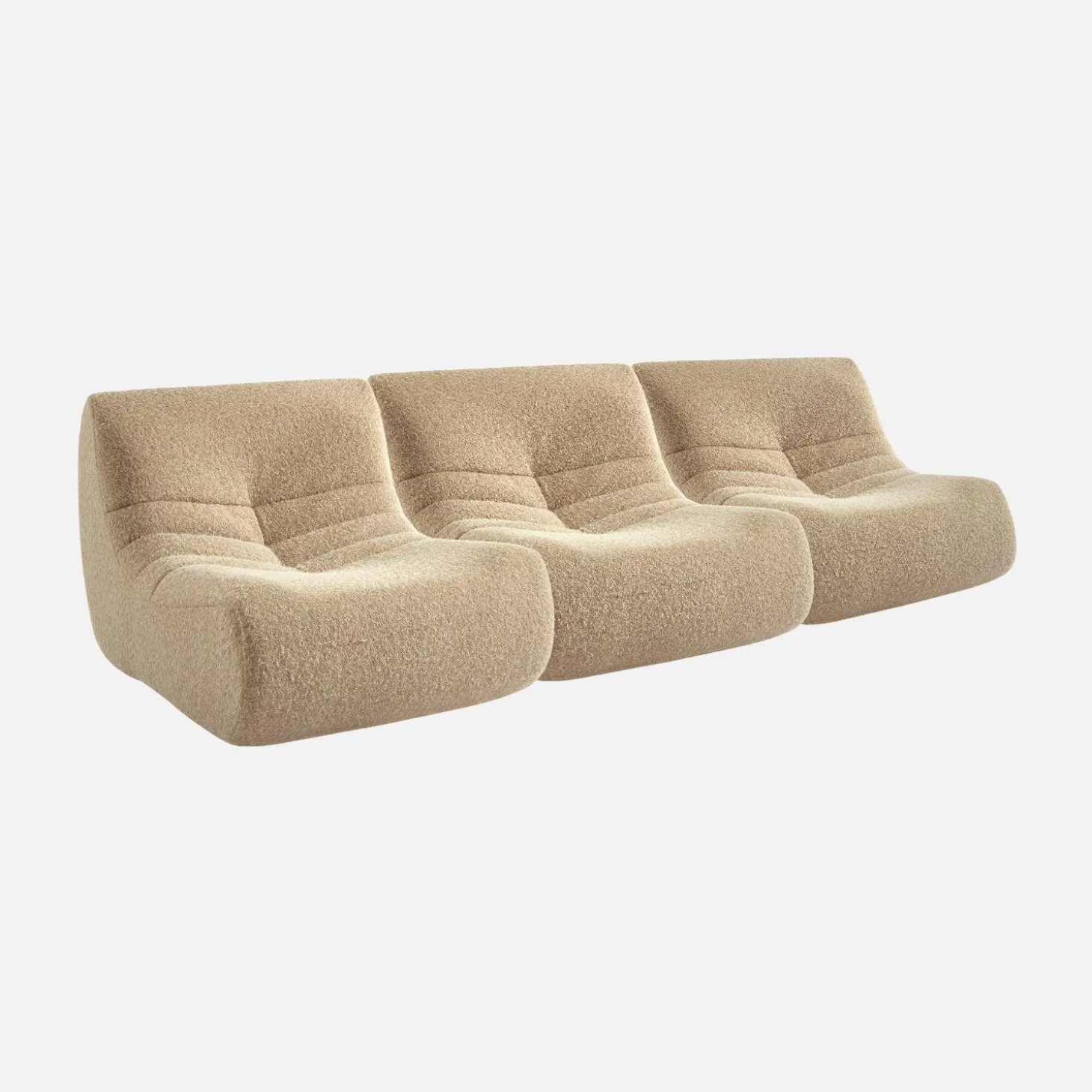 Fauteuils alpaca-effect stof Sokol 1 zitplaats (set van 3)