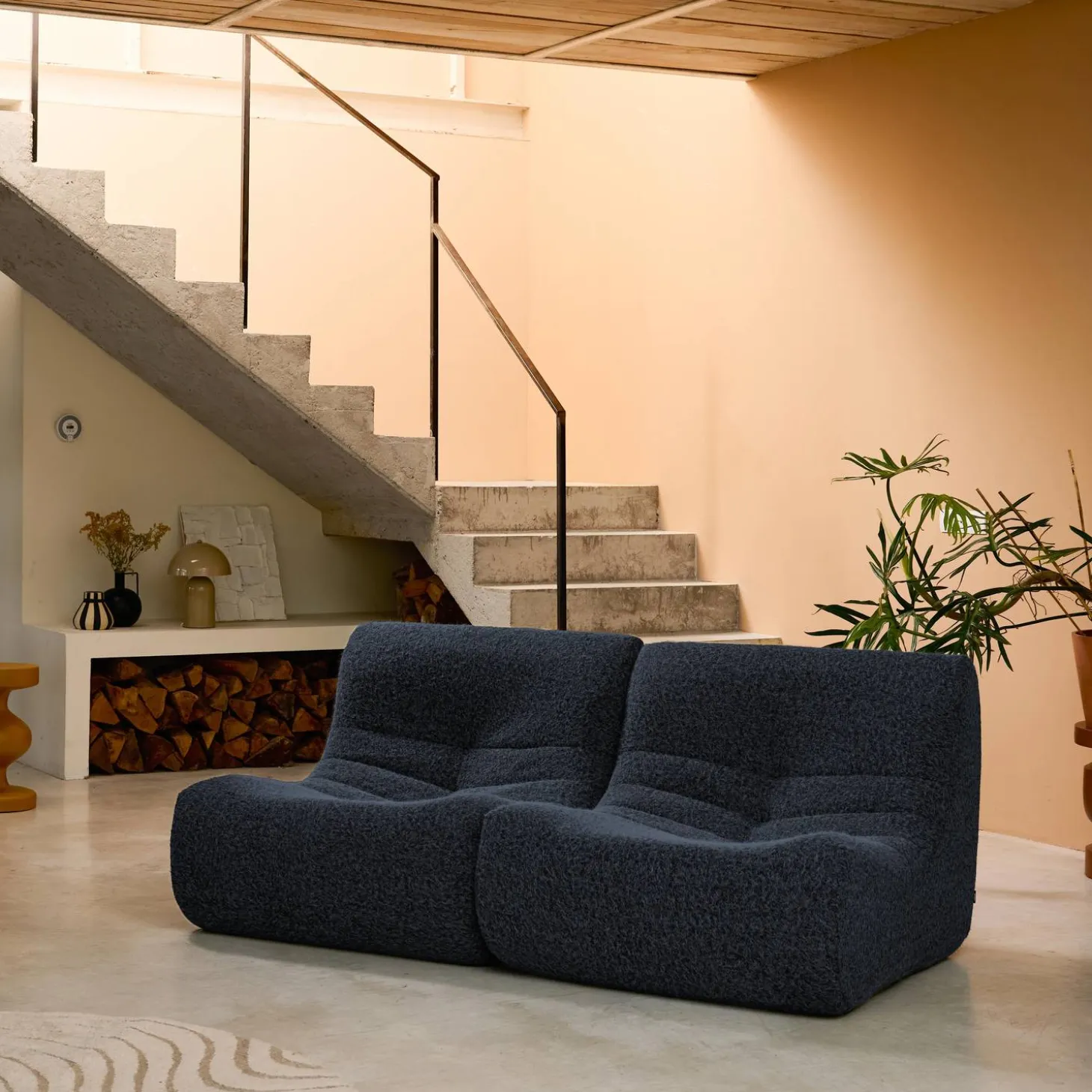 Fauteuils alpaca-effect stof Sokol 1 zitplaats (set van 2)