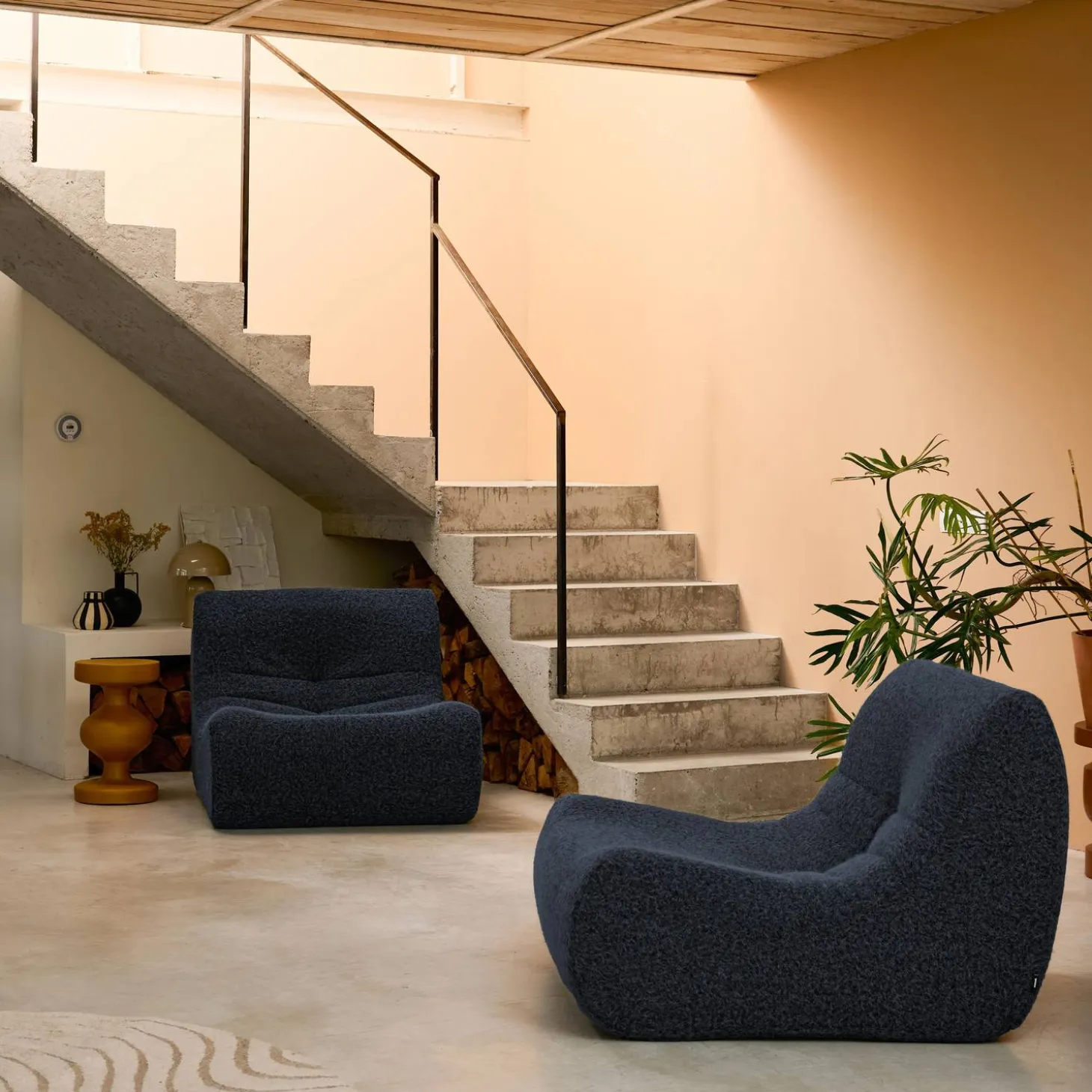 Fauteuils alpaca-effect stof Sokol 1 zitplaats (set van 2)