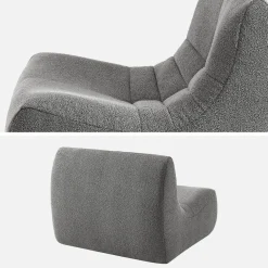 Fauteuils boucléstof Sokol 1 zitplaats (set van 2)