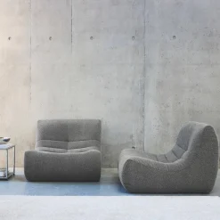 Fauteuils boucléstof Sokol 1 zitplaats (set van 2)