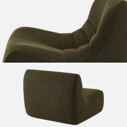Fauteuils boucléstof Sokol 1 zitplaats (set van 2)