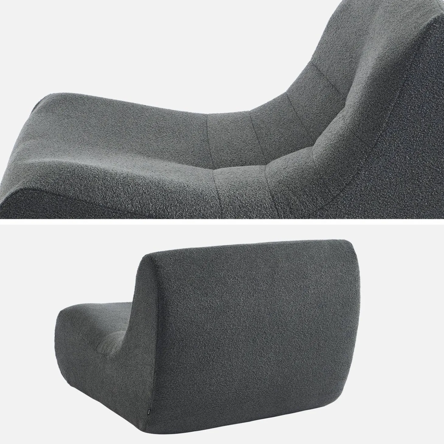 Fauteuils boucléstof Sokol 1 zitplaats (set van 2)