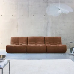 Fauteuils boucléstof Sokol 1 zitplaats (set van 3)