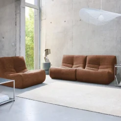 Fauteuils boucléstof Sokol 1 zitplaats (set van 3)