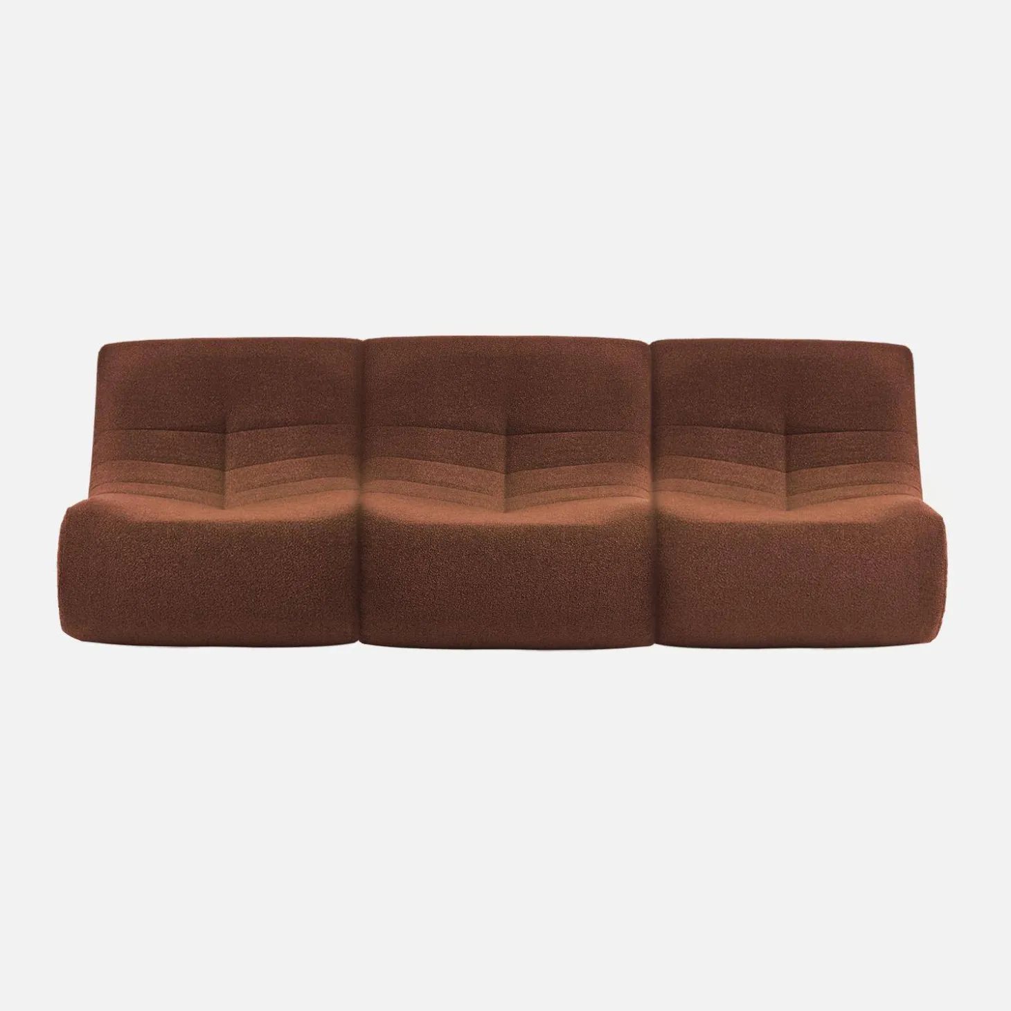 Fauteuils boucléstof Sokol 1 zitplaats (set van 3)