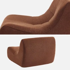 Fauteuils boucléstof Sokol 1 zitplaats (set van 3)