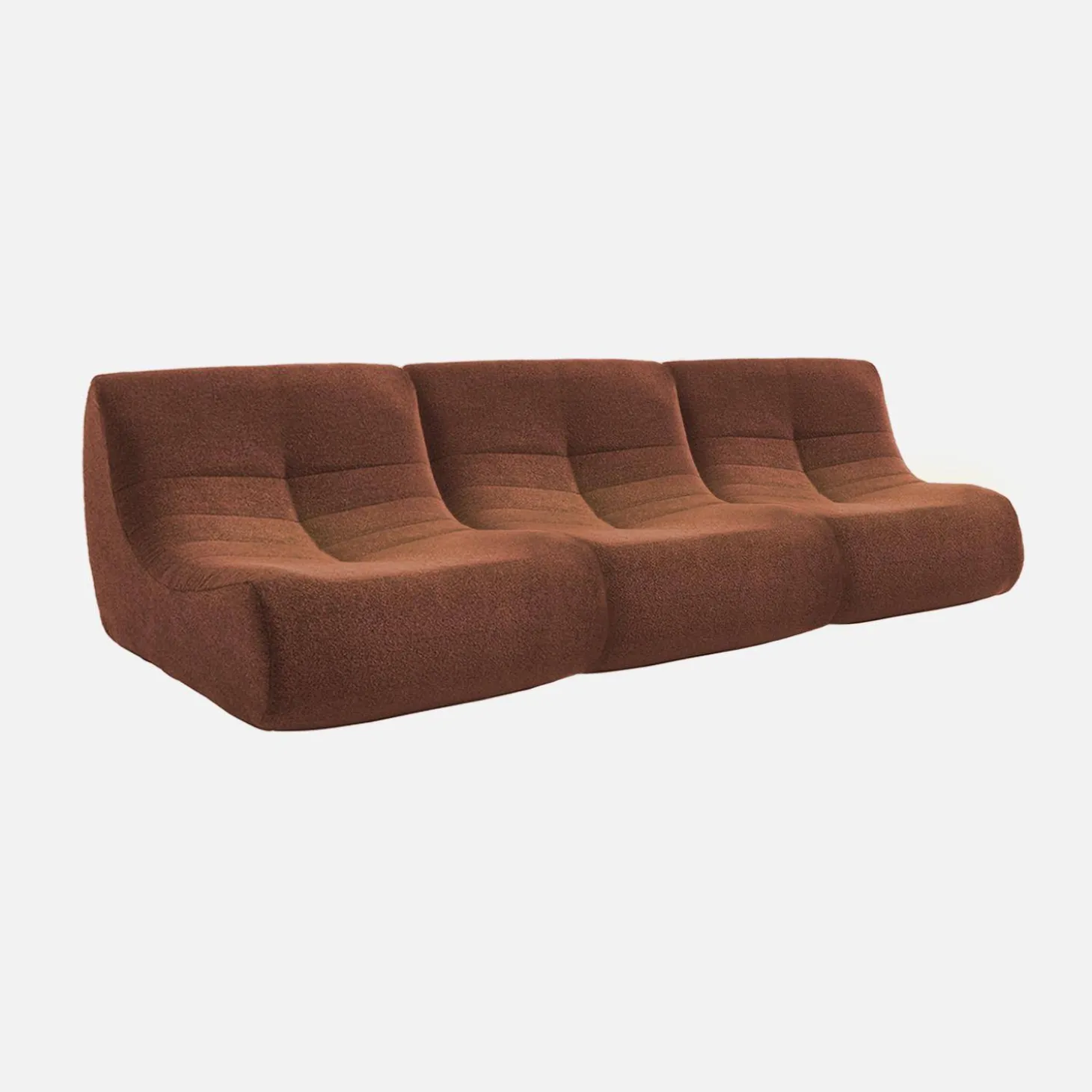 Fauteuils boucléstof Sokol 1 zitplaats (set van 3)